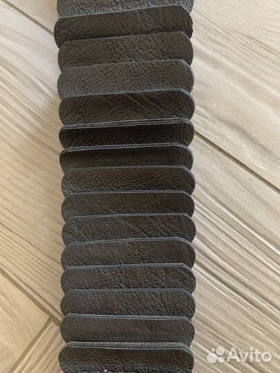 Кожаный безразмерный пояс на резинке антрацит