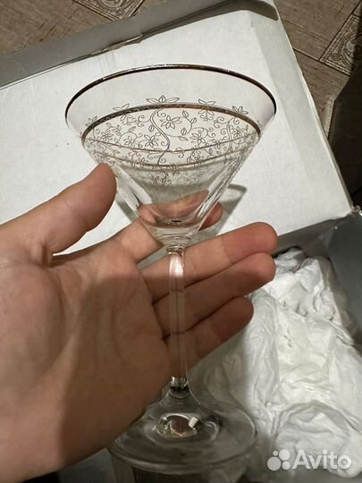 Хрустальные фужеры богемия