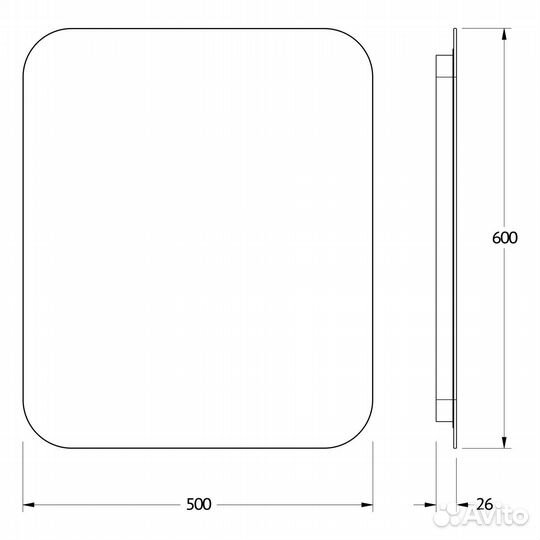 Зеркало с LED-подсветкой настенное opti defesto