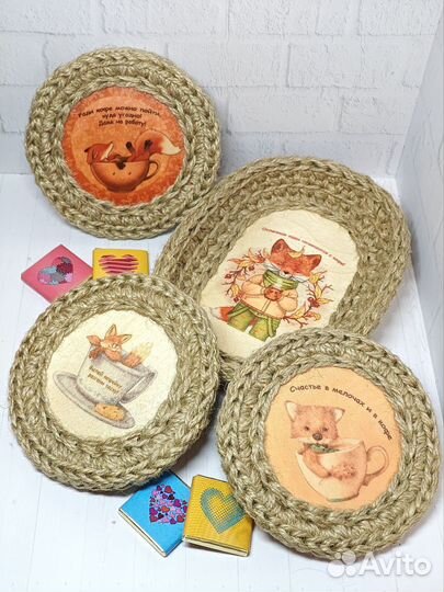 Подставка под горячее/бокал/открытка. Север