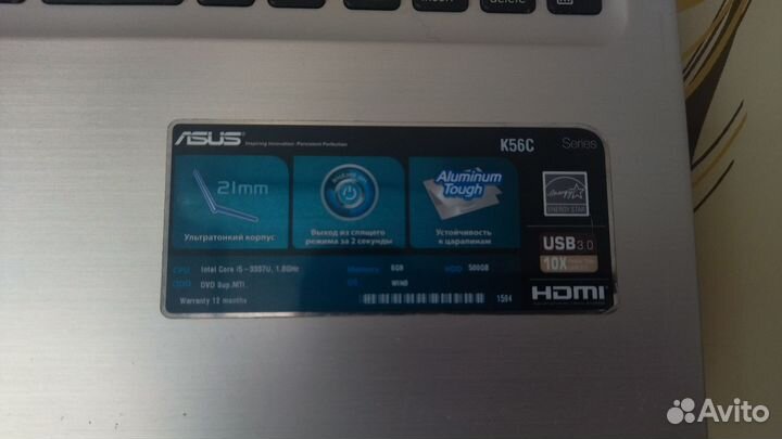 Ноутбук asus k56c