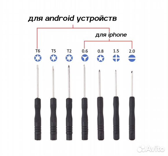 Набор отверток для iPhone, Android 12 в 1 новый