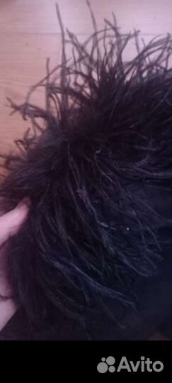 Боди вечернее с перьями