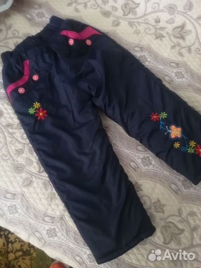 Брюки детские для девочки утеплённые