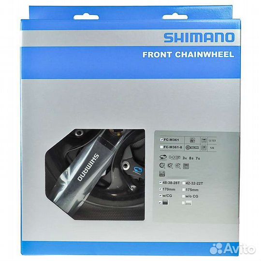 Система Shimano Acera M361, 170мм 48/38/28T