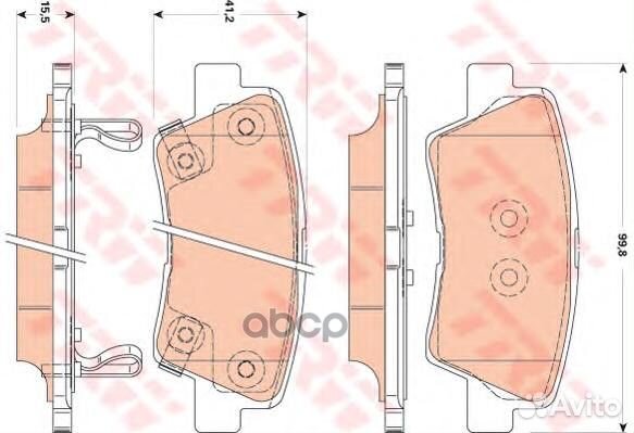 Колодки торм диск к-т задн gdb3494 TRW