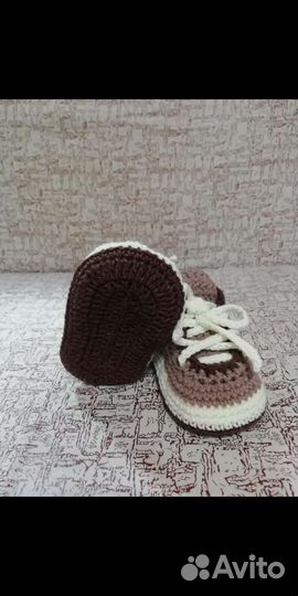 Пинетки - кеды детские вязаные