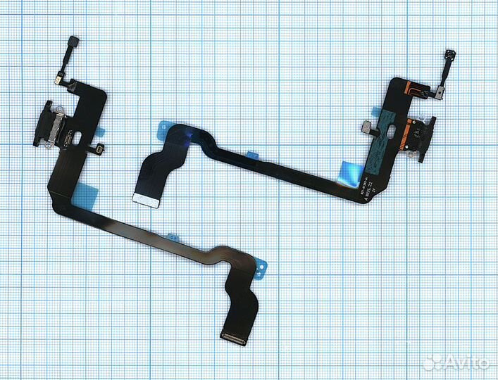 Шлейф разъема питания для iPhone XS черный