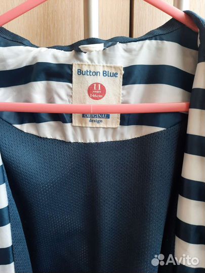 Ветровка для девочки, Button blue, рост 146