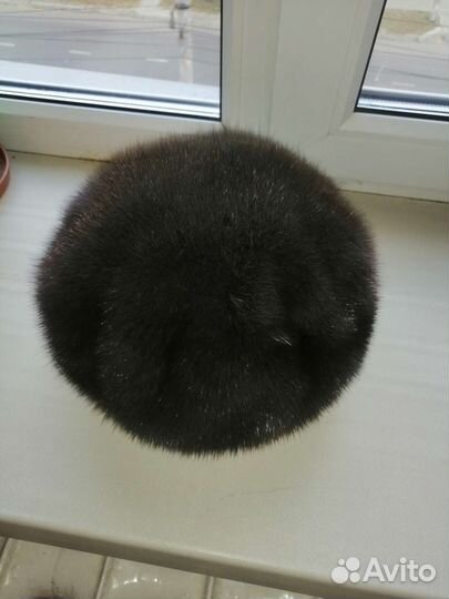 Норковый мягкий берет
