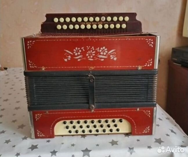 Рисунок наклейка Тула гармонь дерево ассортимент