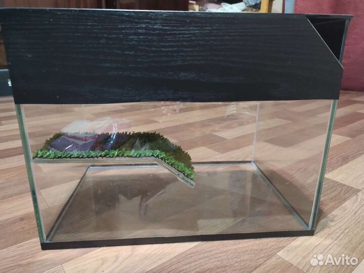 Аквариум для черепах,нагреватель и фильтр