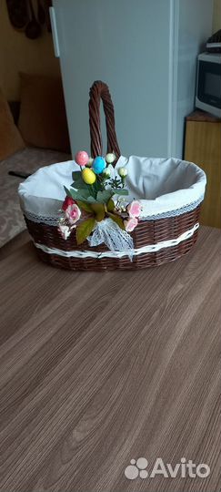 Пасхальная корзинка из эколозы