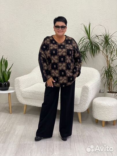 Стильная новая туника большого размера р.64-66