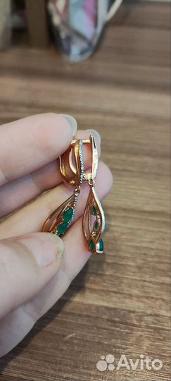 Серьги позолоченные ювелирочка