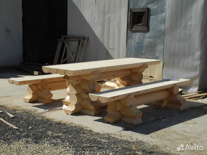 Сруб Дачной мебели из бревна для Бани