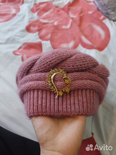 Шапка зимняя женская вязанная