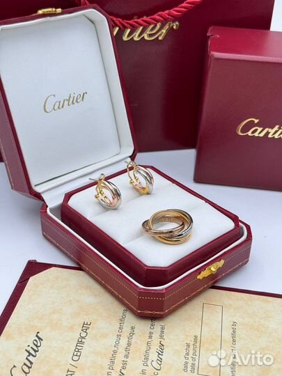 Cartier trinity кольцо