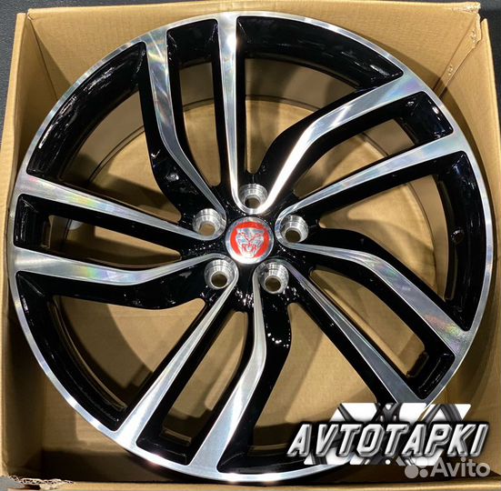 Диски Ягуар r20 5-108 черные с полировкой