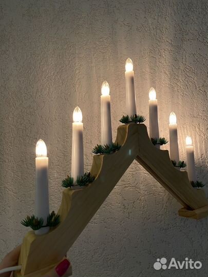 Новогодний подарок горка свечки светильник