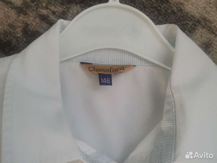 Белые рубашки с коротким руковом для школы 146р