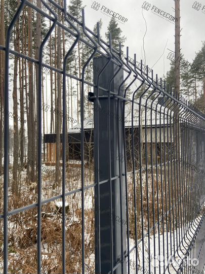 Забор из сетки 3D Гиттер 5 мм. 2 метра под ключ