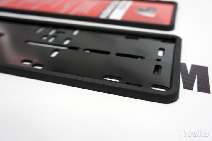 Рамка номерного знака силиконовая черная SAK 2шт