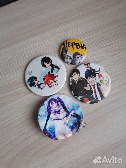 Значки синий экзорцист, тёмный дворецкий, Нервы