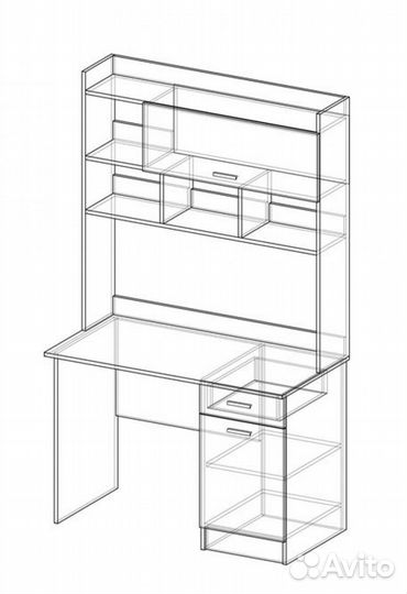 Стол компьютерный с полками