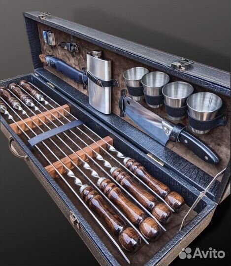 Набор шампуров в кейсе Классика