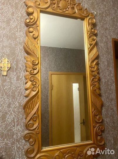 Зеркало дерево ручная работа