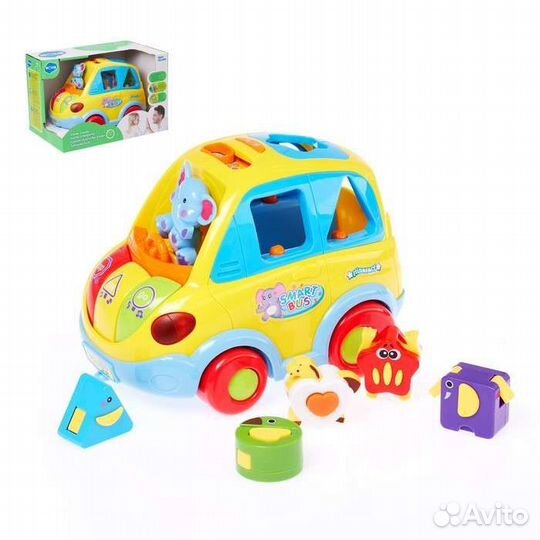 Машинка световые и звуковые эффекты, с сортером