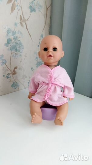 Кукла пупс с качалкой-переноской