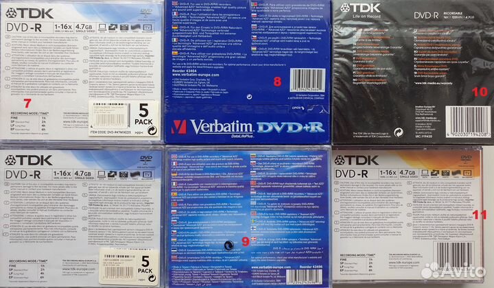 CD-R DVD-R BD-R Verbatim TDK Taiyo Yuden