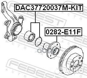 Подшипник ступ.renault logan I 04-07 пер. +ABS