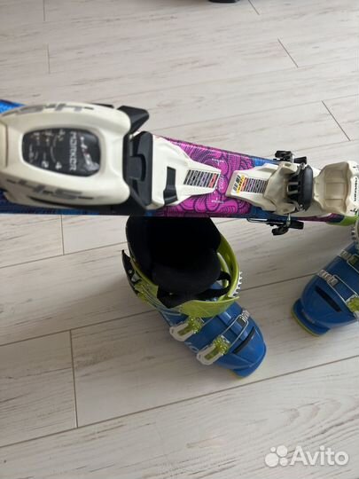 Горные лыжи 124см детские К2 LuvBug + Ботинки