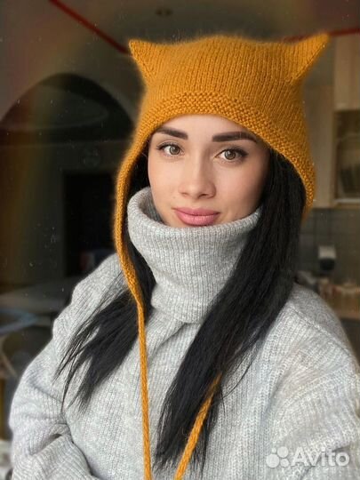 Чепчик женский с ушками