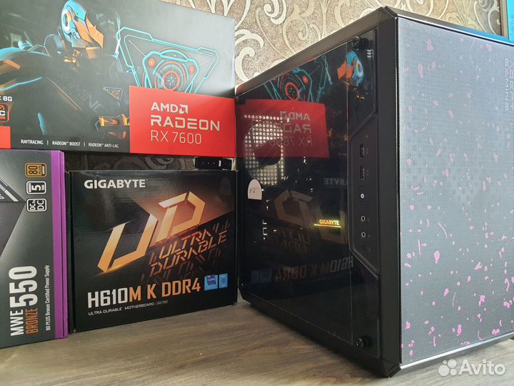 Игровой Пк Gigabyte RX7600 Gaming+Core i3 12100F