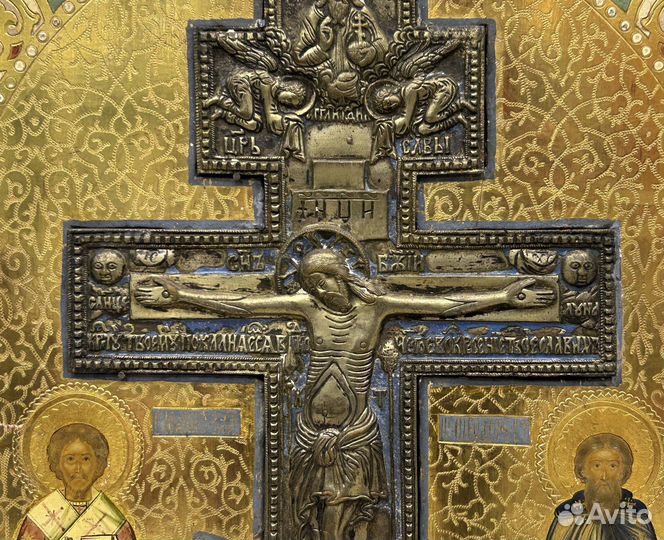 Икона Распятие Христово Золото Размер