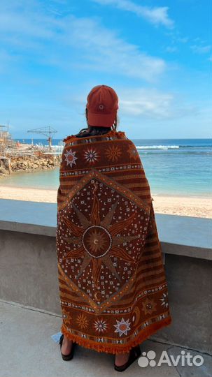 Бохо Плед покрывало хлопок 160 на 220 см