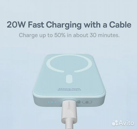 Повербанк беспроводной MagSafe 6000 мАч 20W