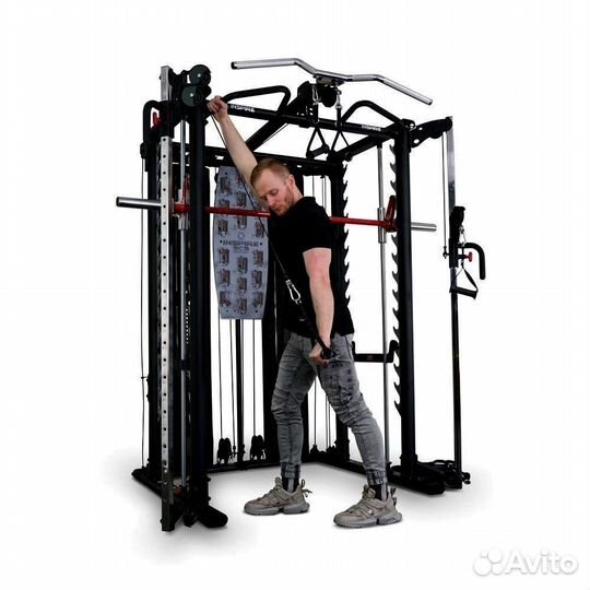 Машина Смита с грузоблоками и турником inspire SCS