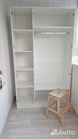 Шкаф распашной белый 120 см