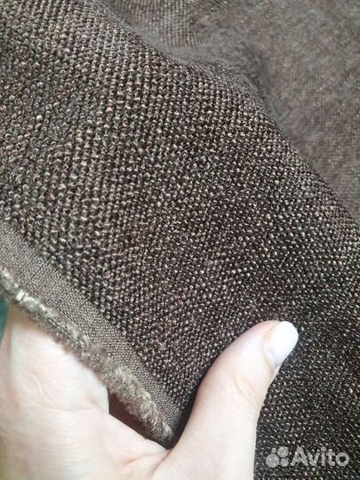 Ткань мебельная рогожка коричневая