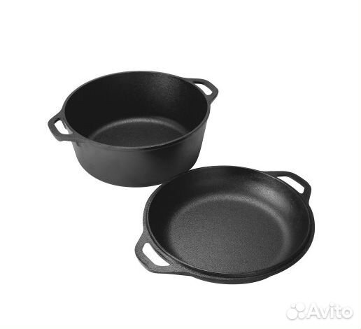 Жаровня с крышкой - сковородой Lodge чугун L8DD3 купить в Москве ...