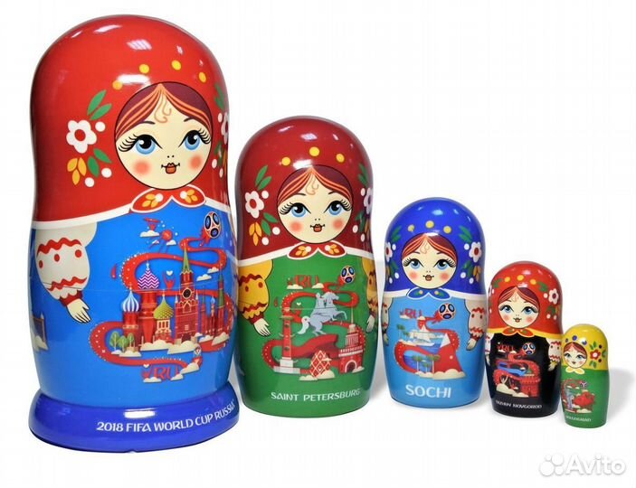 Матрешка Fifa. Города. 5 мест. Эксклюзив