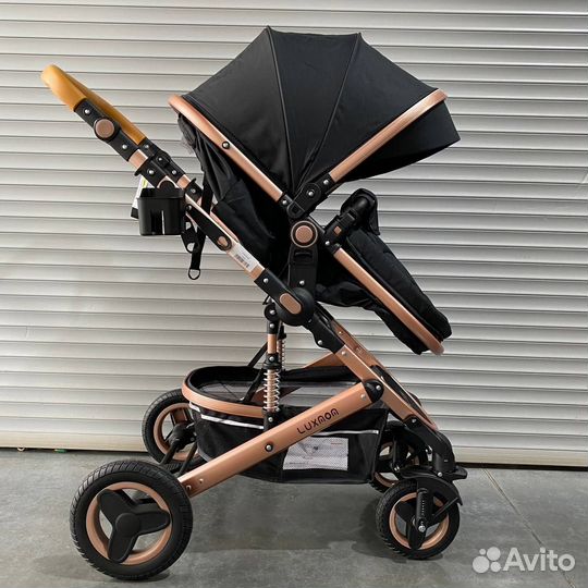 Новая Коляска трансформер Luxmom 530 W 3в1 черный