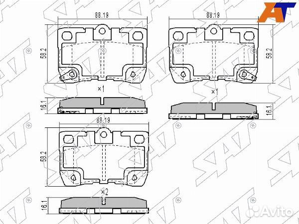 Колодки тормозные задние lexus IS250