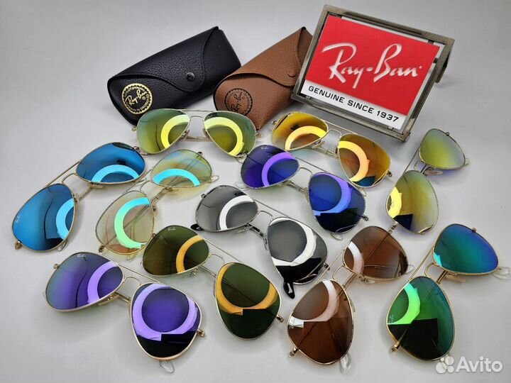 Очки Ray Ban Aviator Polarized Зеленое Стекло