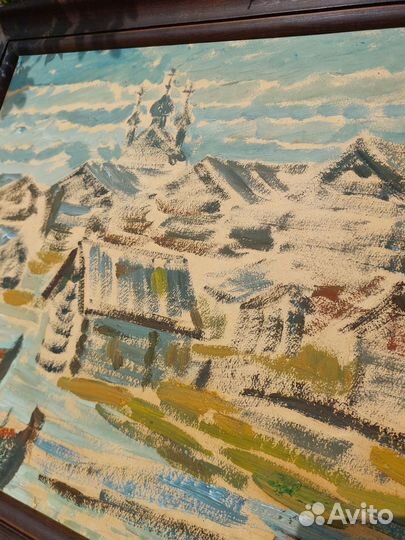 Картина маслом Кижи 1964 год А. Четвериков